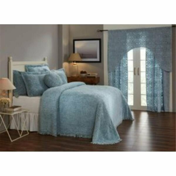 Better Trends Wedding Ring Collection Twin Size Bedspread, Blue BSWRTWBL
